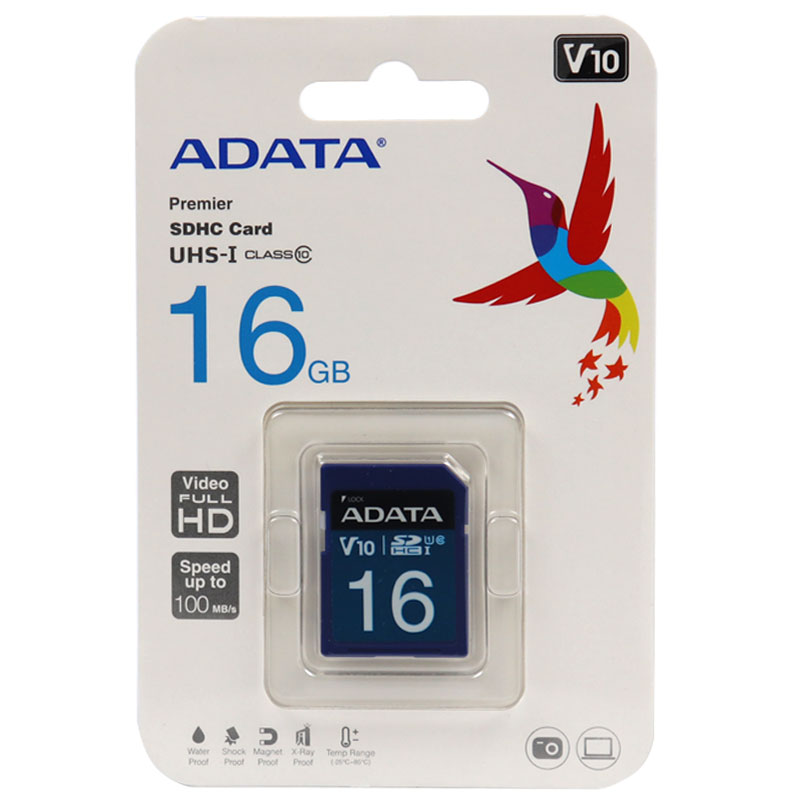 قیمت و خرید کارت حافظه 16 گیگ ADATA Premier V10 C10 U1 100MB/s